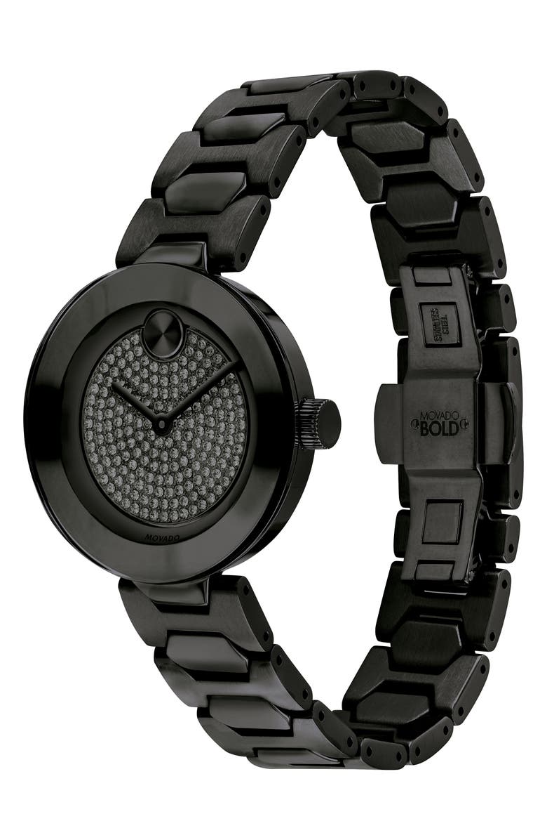 Movado Bold Pavé T-Bar Bracelet Watch, 32mm, Alternate, color, 