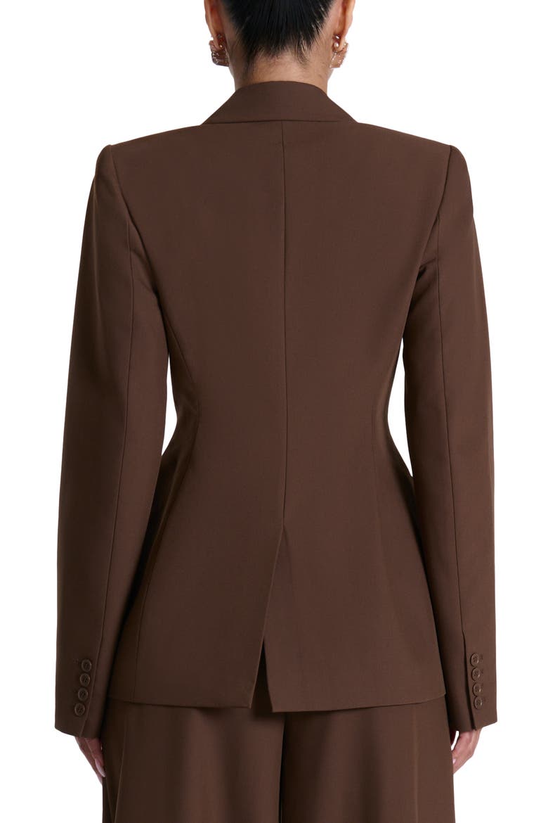 One-Button Blazer, Alternate, color, CHOCOLATE