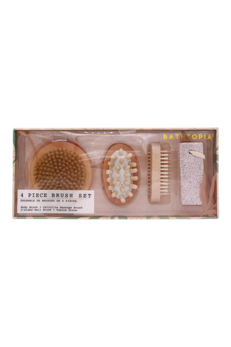 Four Piece Bathopia Brush Set, Alternate, color, SAGE
