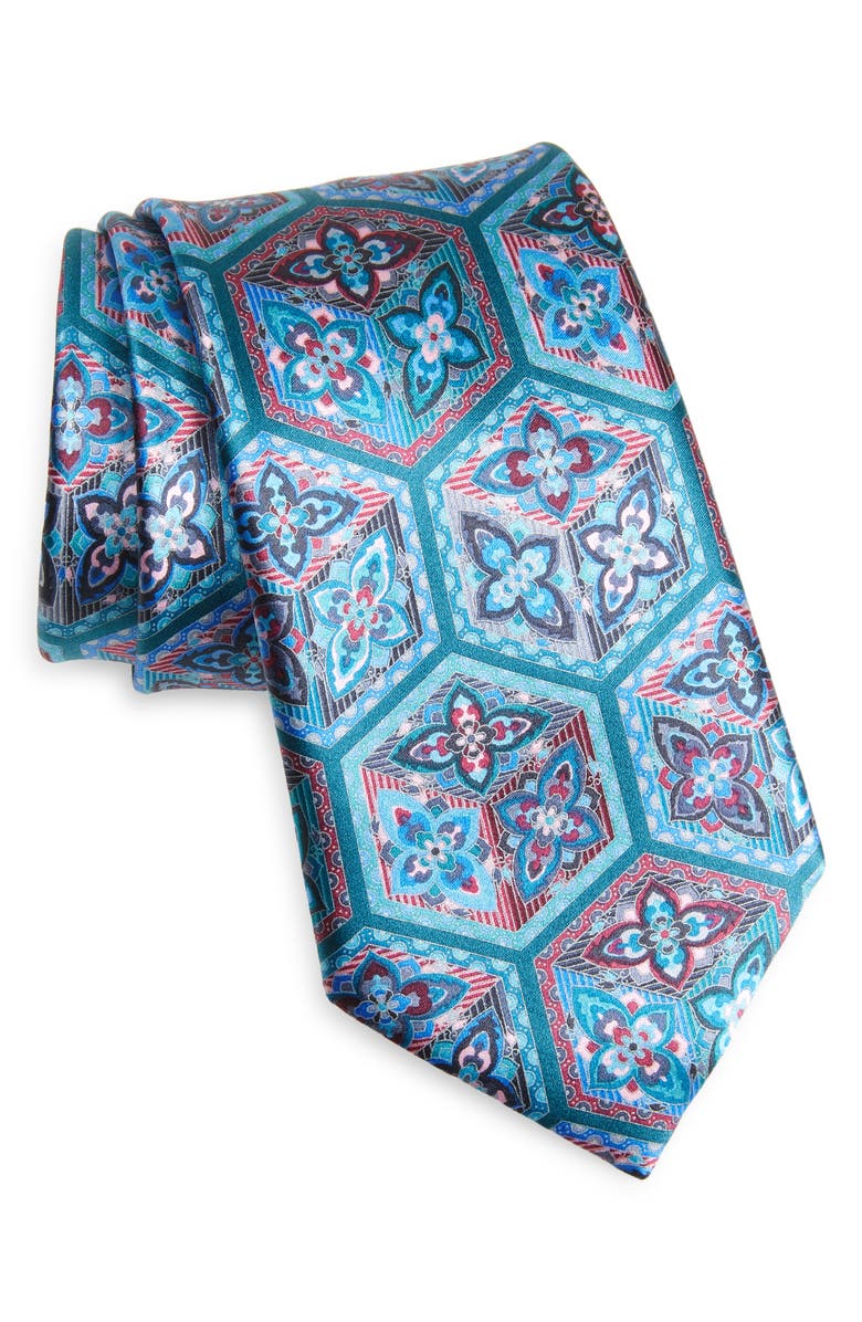 ZEGNA Quindici Geo Silk Tie, Main, color, 