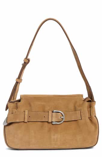 Heather Leather Suede Shoulder Bag