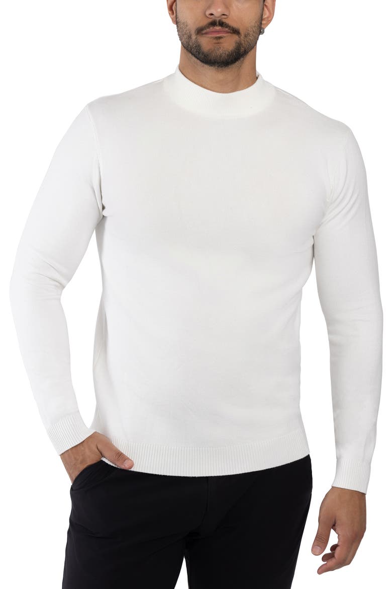 Core Mock Neck Knit Sweater, Main, color, OFF WHITE
