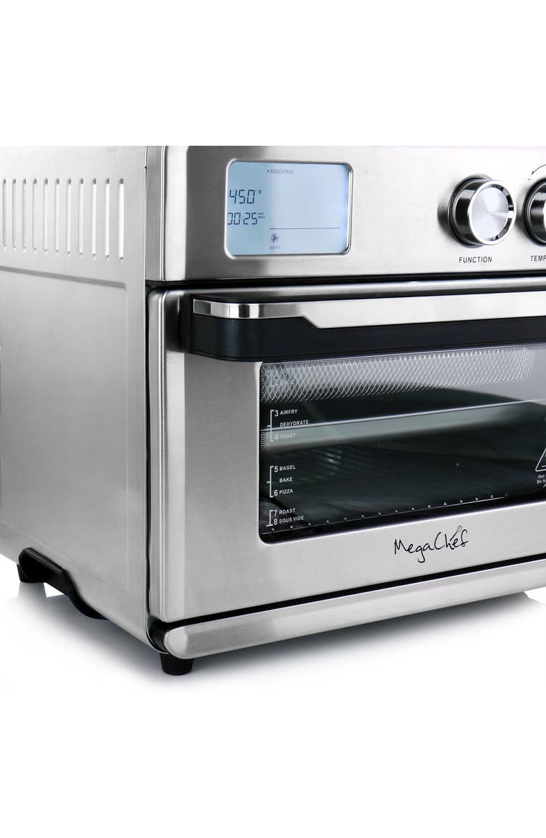 Megachef Multifunction Air Fryer Toaster Oven with 21 Presets, Alternate, color, Grey