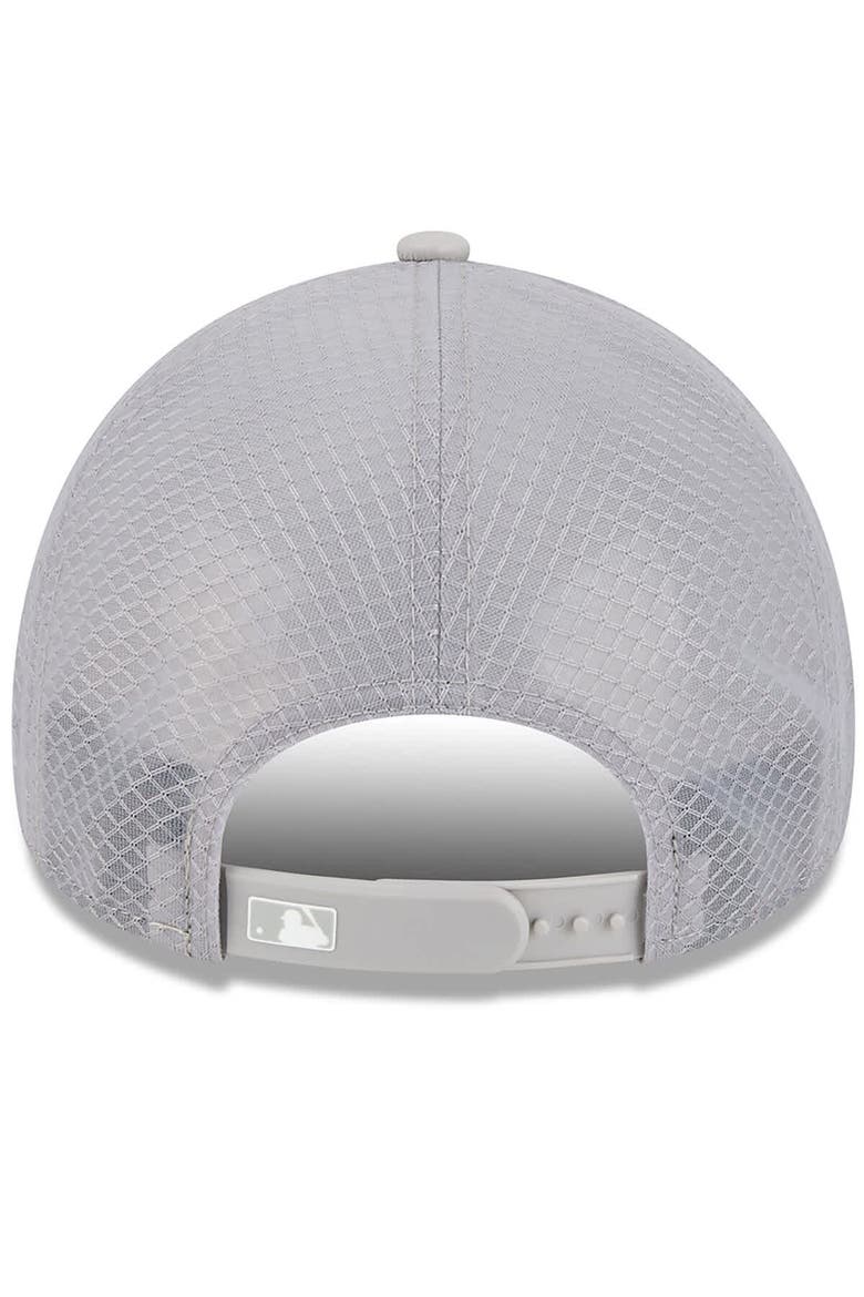Men's New Era Gray Los Angeles Dodgers 2026 Batting Practice Apex 9FORTY Adjustable Trucker Hat, Alternate, color, Gray
