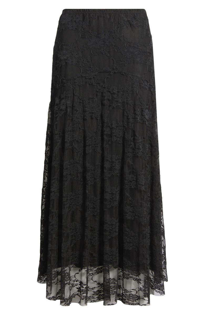 Loveappella Lace Maxi Skirt, Alternate, color, Black