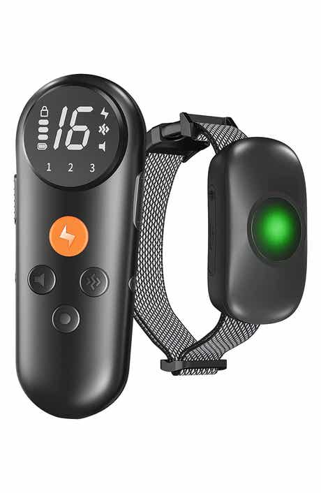 PET LIFE Ellipse LED 1-to-3 Dog 550-Yard Range 16-Level Vibration Sound and Stimulation Training Dog Collar