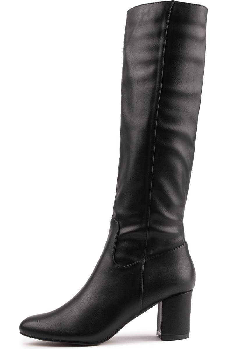V.GAN LONDON Vegan Avocado Knee-High Boot, Alternate, color, Black