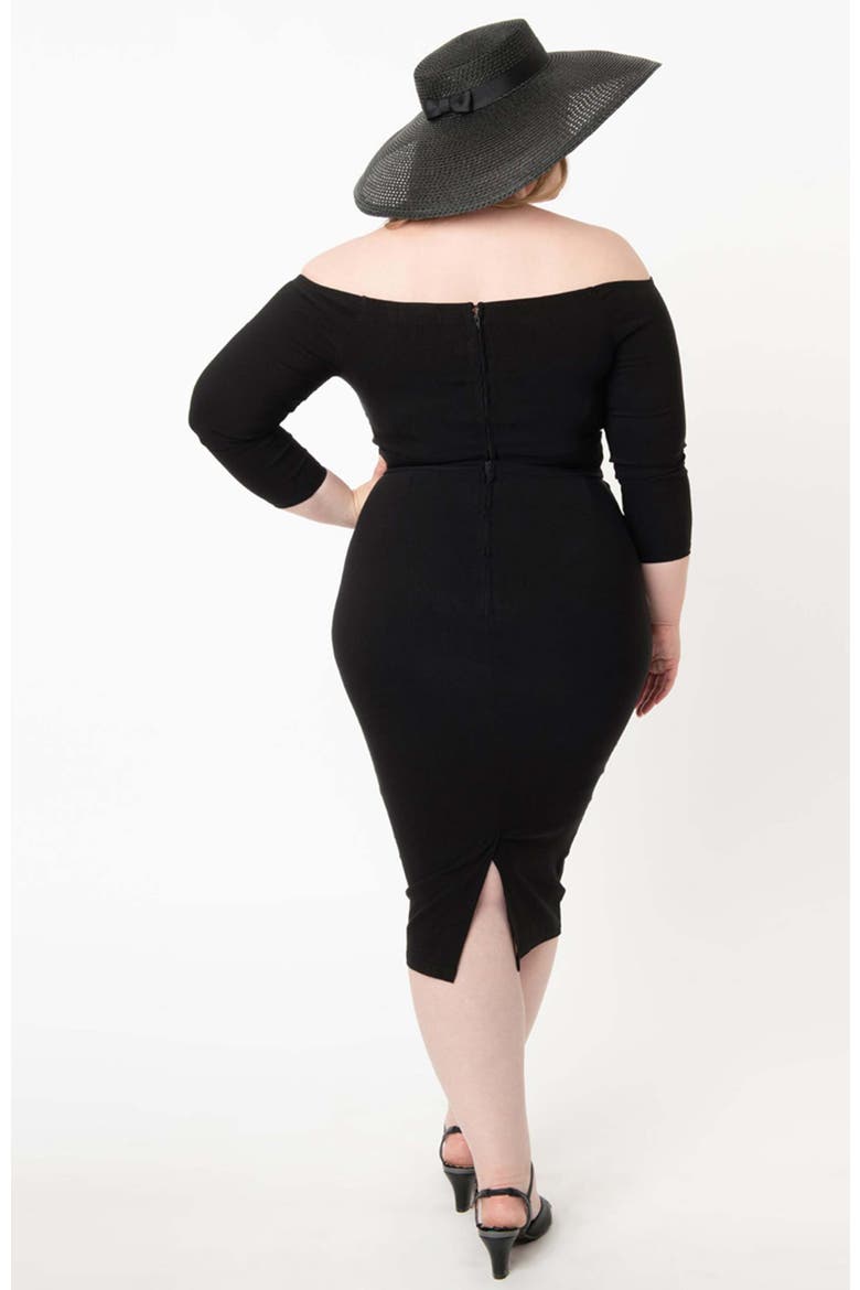 Plus Size Shailene Pencil Dress, Alternate, color, Black
