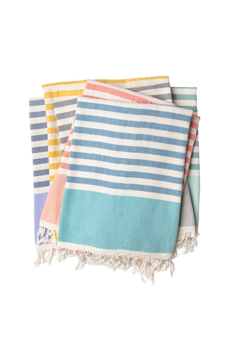 Feelgoodz Artisan Crafted Cotton Turkish Towel Beach Bath, Alternate, color, Sage