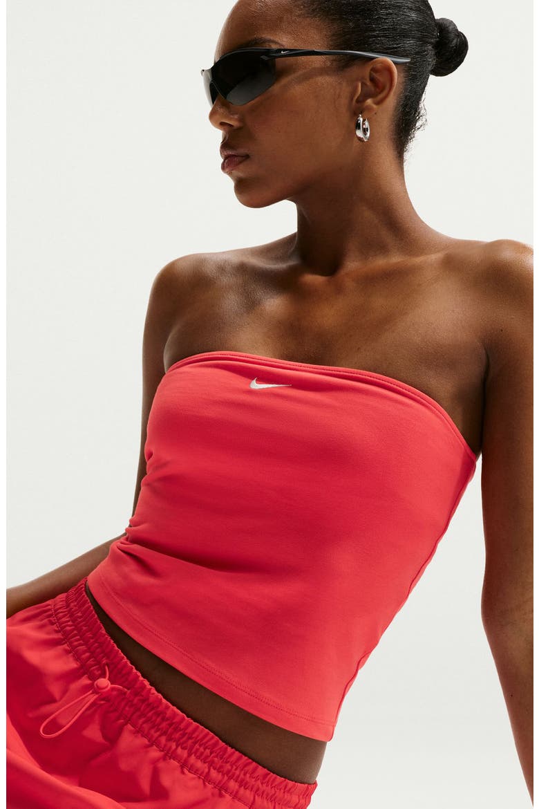 Sportswear Street Mid Rise Mini Skirt, Alternate, color, LIGHT CRIMSON/ CHALK/ CHALK