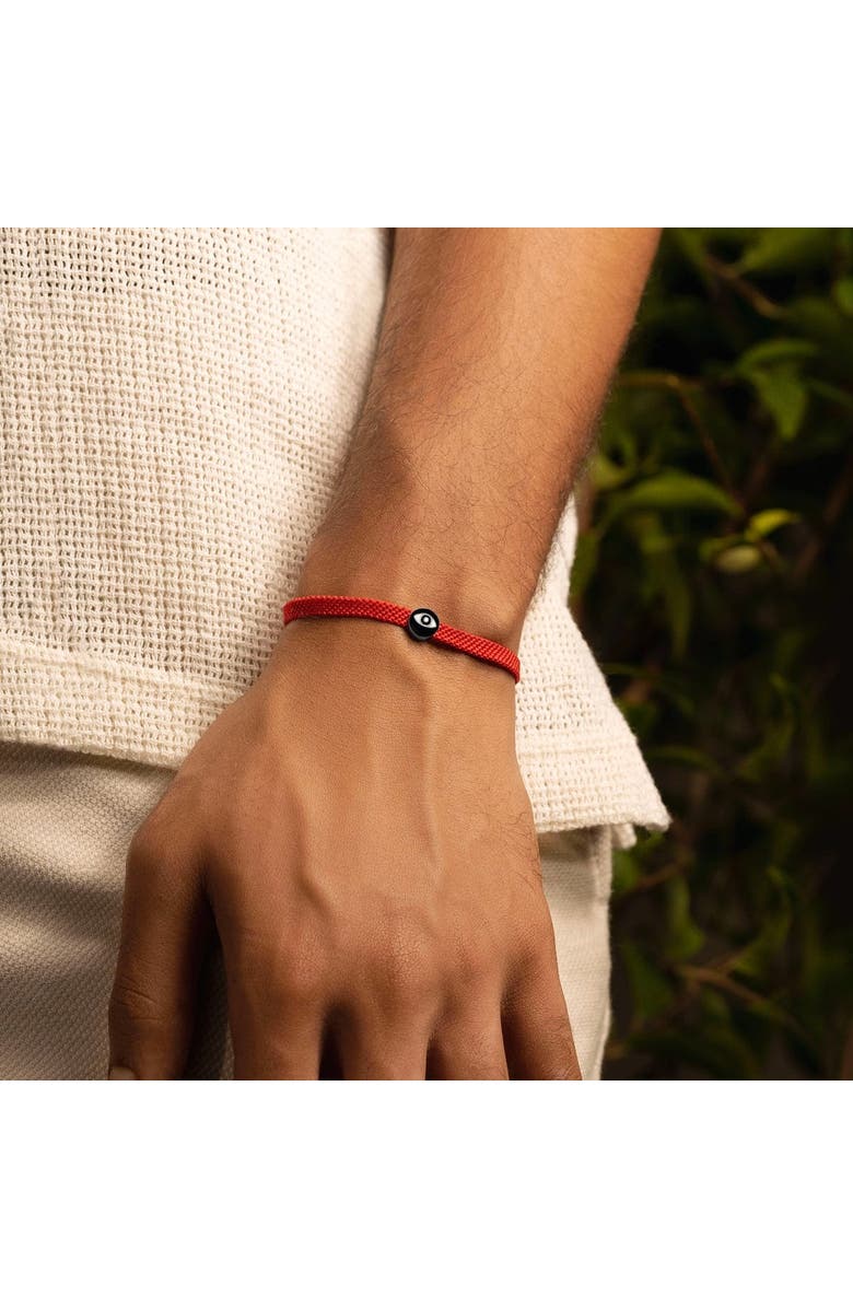 Karma and Luck Men's Red String Evil Eye Bracelet Hopeful Outlook, Alternate, color, Red/Black/Silver/White