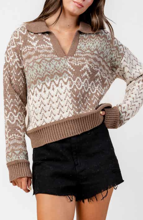 Beivy Geometric Colorblock Sweater