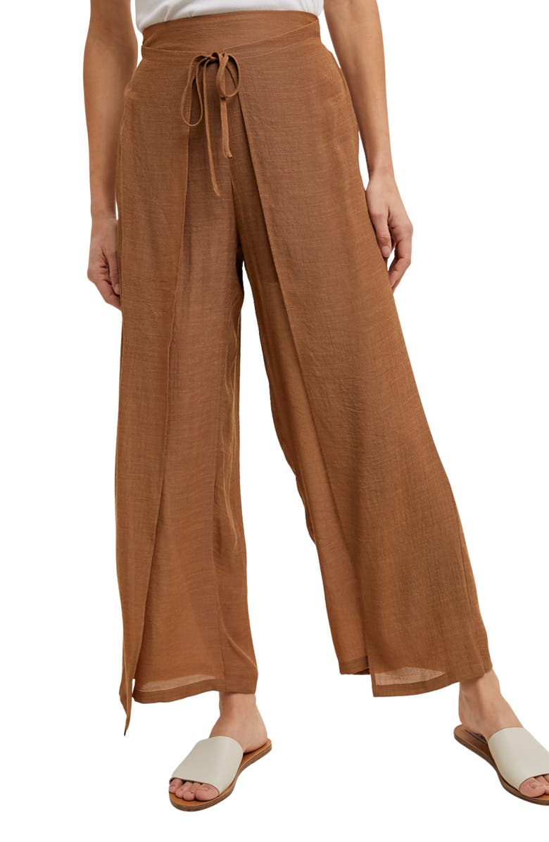 WISHLIST Tulip Drawstring Pants, Main, color, Camel