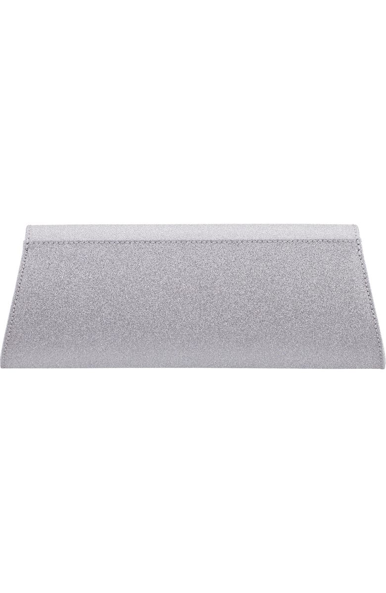 Nina Zoey Metallic Clutch, Alternate, color, Silver