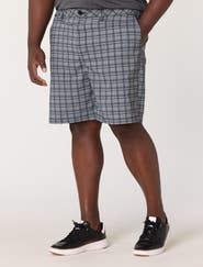 Reebok Big & Tall Plaid Tech Golf Shorts
