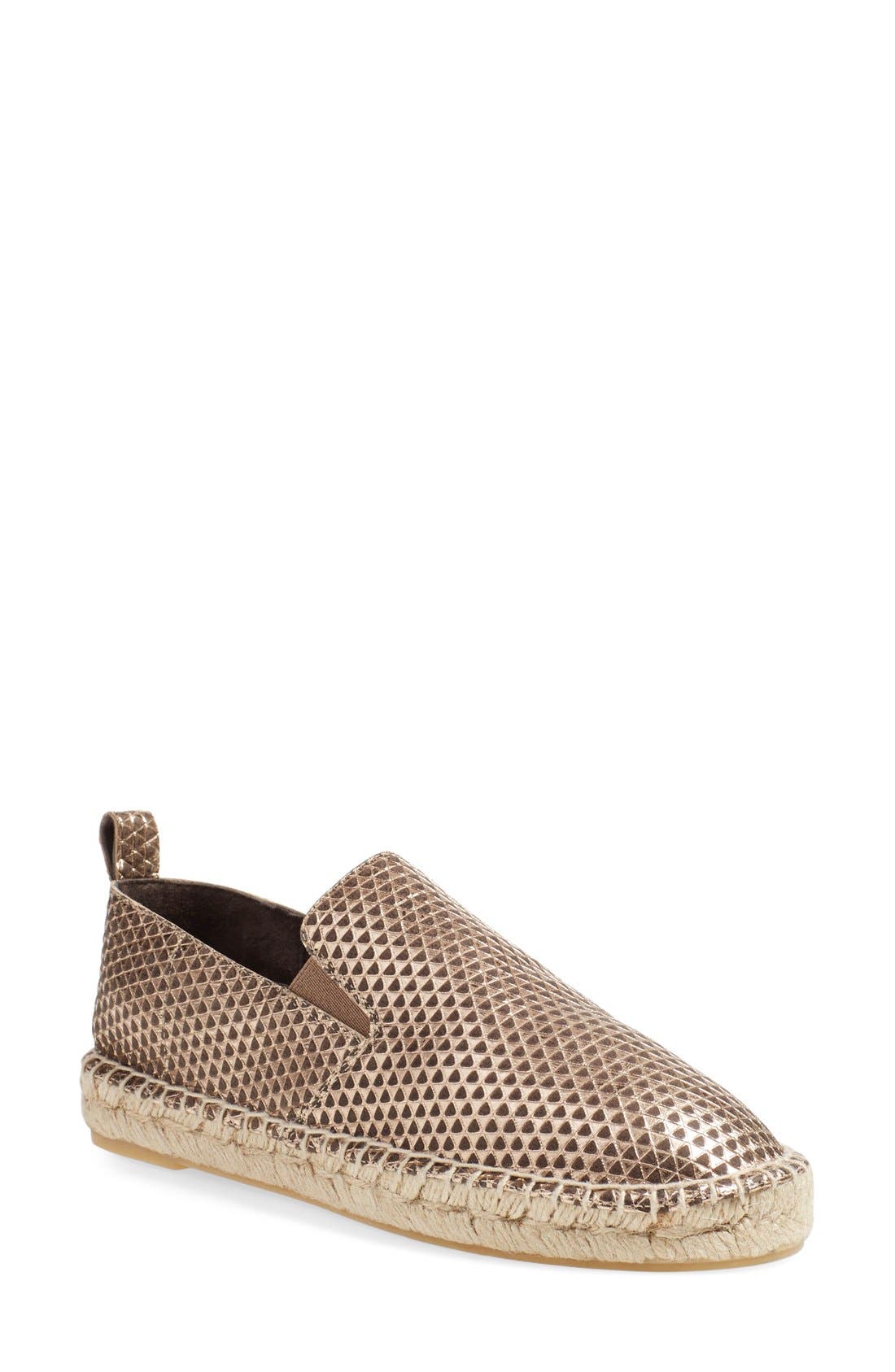 'Robin' Espadrille Flat, Main, color, BRONZE