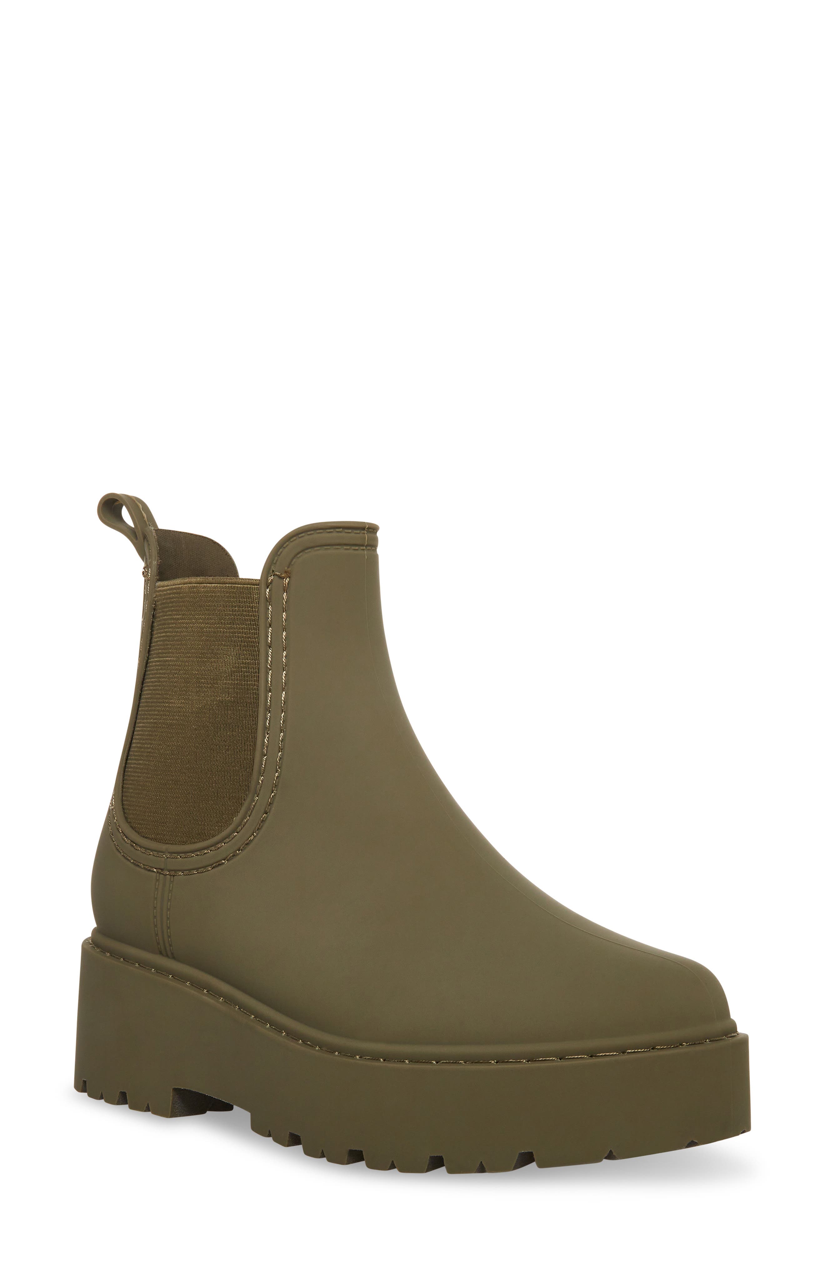 Sahara Lug Sole Chelsea Bootie, Main, color, OLIVE