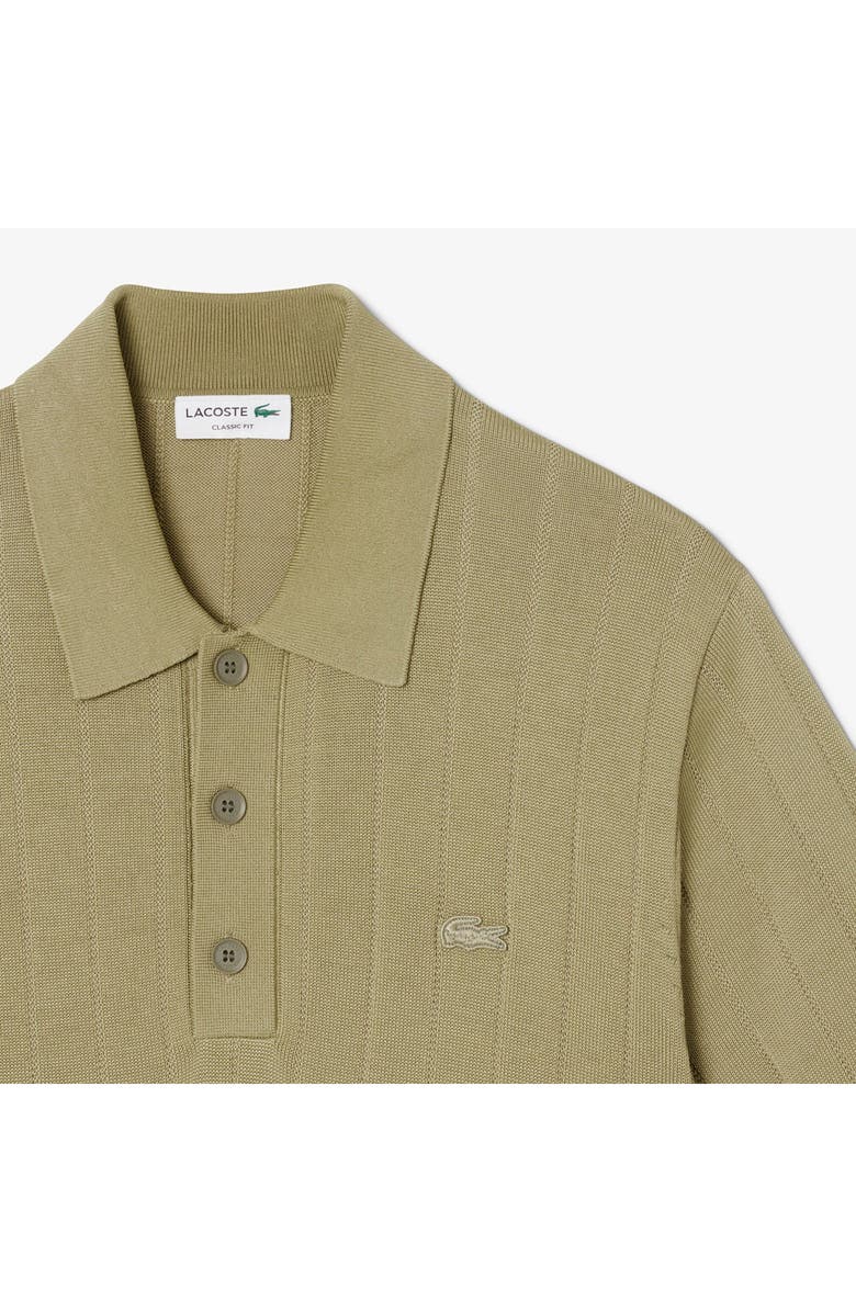 Lacoste Classic Fit Rib Polo, Alternate, color, Olive