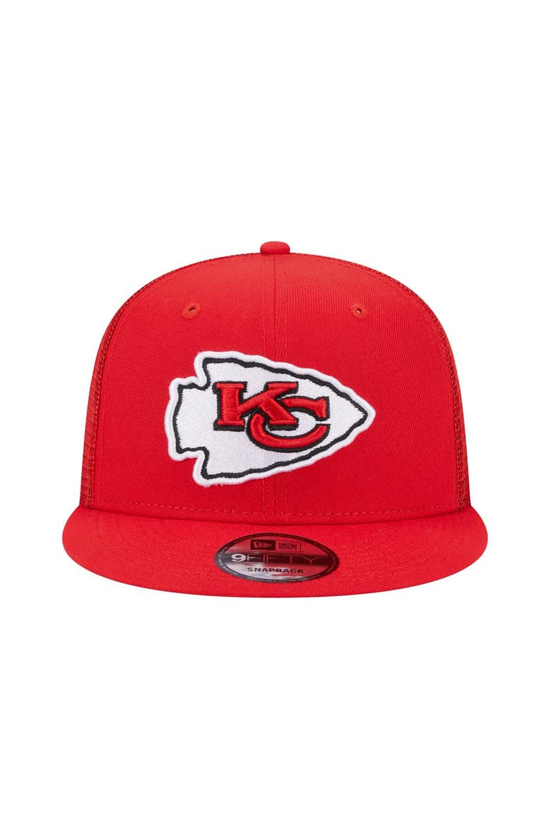 Men's New Era Red Kansas City Chiefs  Main Trucker 9FIFTY Snapback Hat, Alternate, color, Red