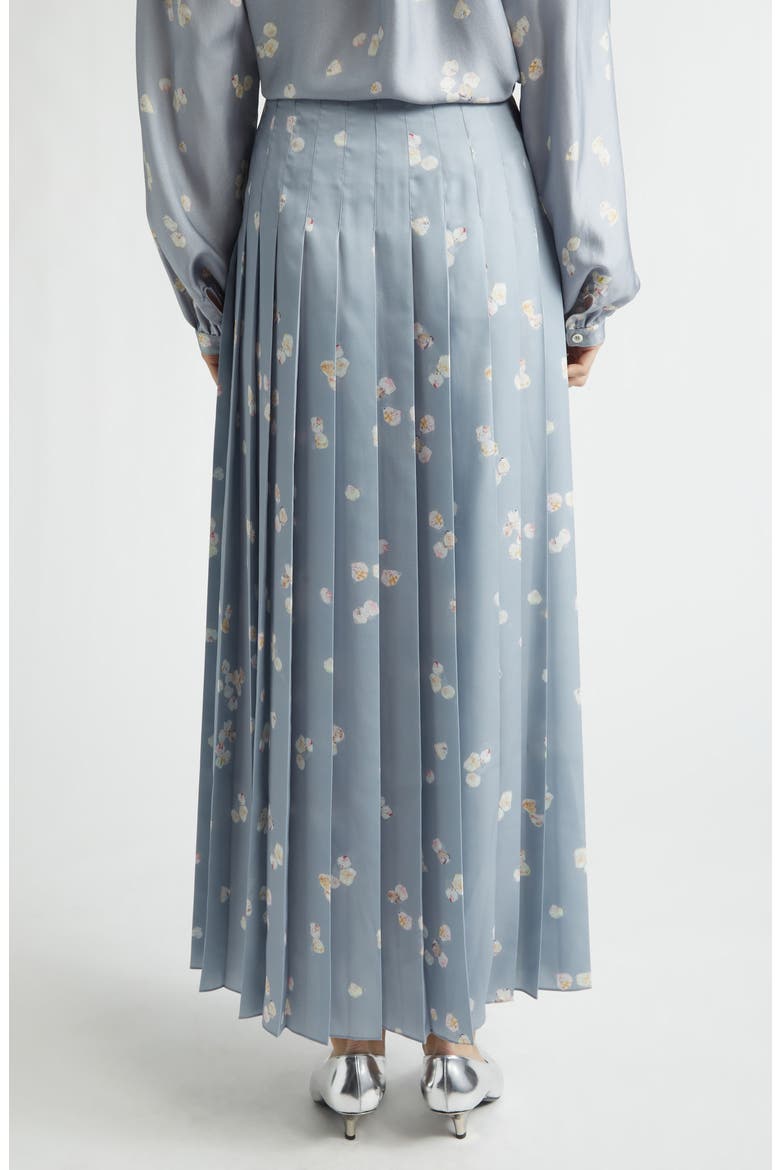 Monti Floral Pleated Skirt, Alternate, color, 416067 STORM PETALS