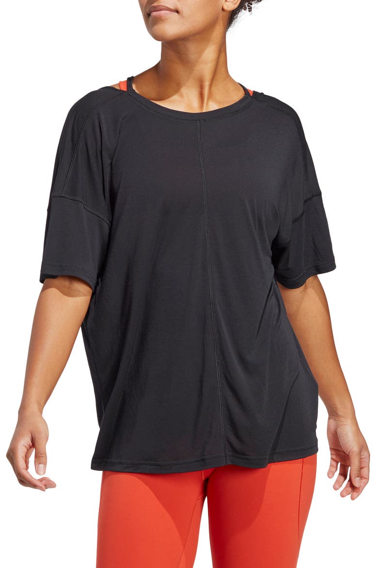 Yoga Studio T-Shirt, Main, color, BLACK