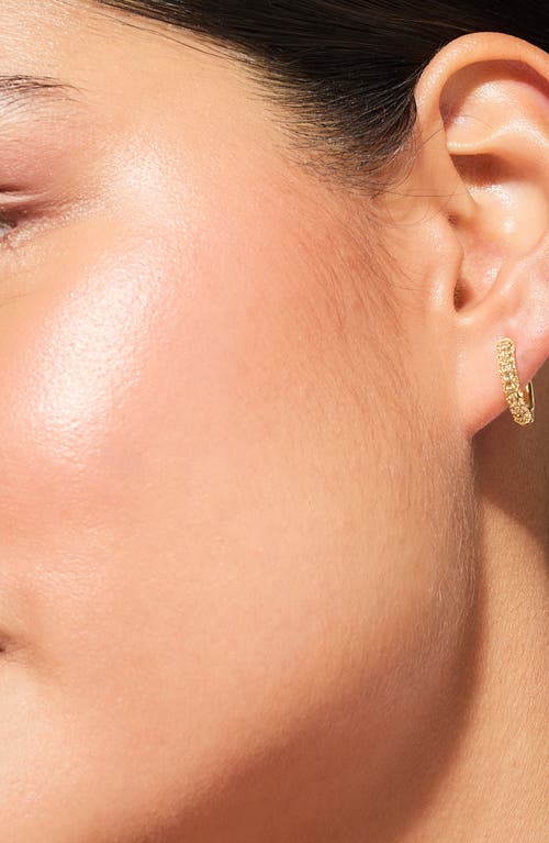 Kurt Geiger London Crystal Pavé Huggie Hoop Earrings In Gold