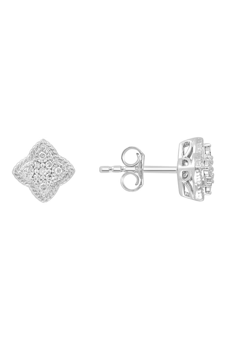 Diamond Earrings, Main, color, SILVER/ DIAMOND