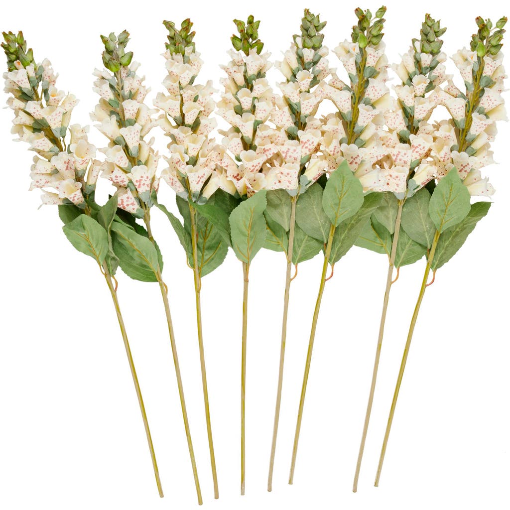 Sonoma Sage Home Set Of Eight Foxglove Artificial Flowers In White