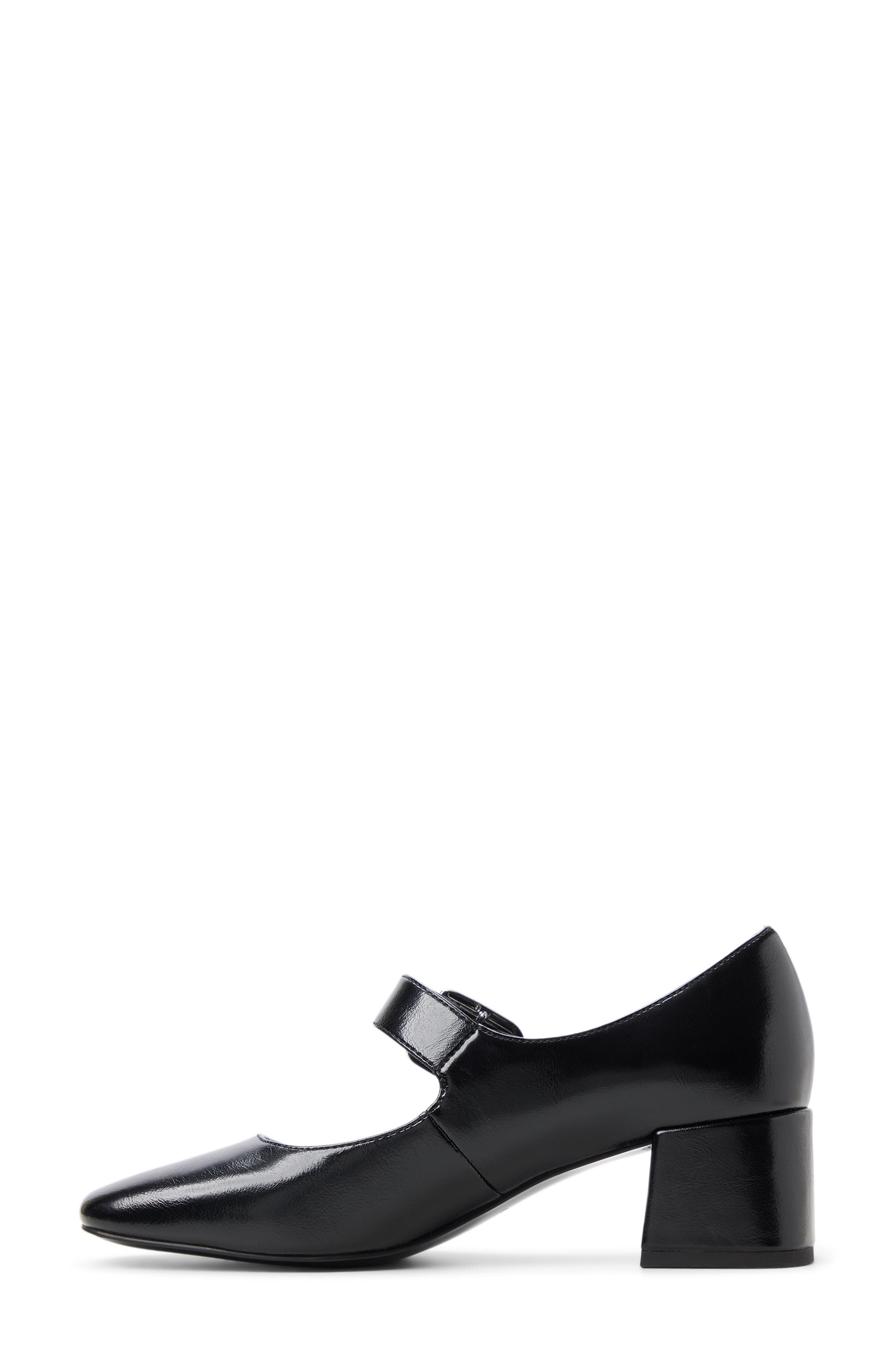 Baldemar Faux Leather Mary Jane Pump, Alternate, color, BLACK