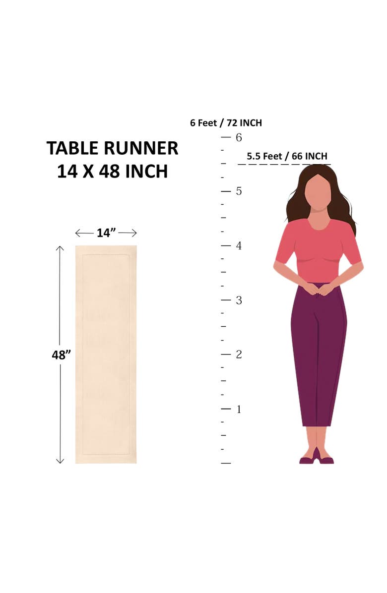 Solino Home Linen Table Runner - Diana, Alternate, color, Black