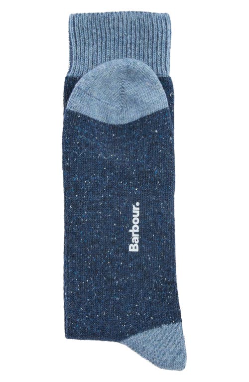 Barbour Assorted 2-pack Neppy & Fair Isle Wool Blend Socks In Blue