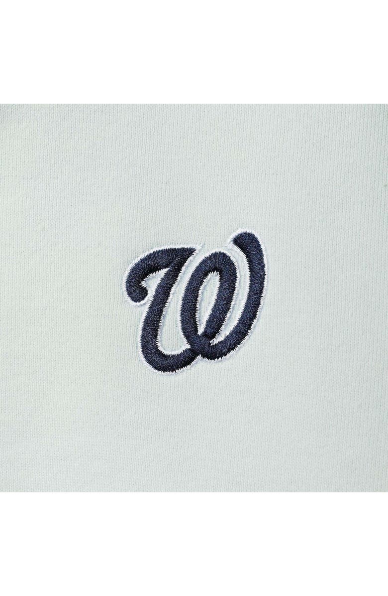 THE WILD COLLECTIVE Women's The Wild Collective Light Blue Washington Nationals Two-Hit Quarter-Zip Pullover Top, Alternate, color, Light Blue