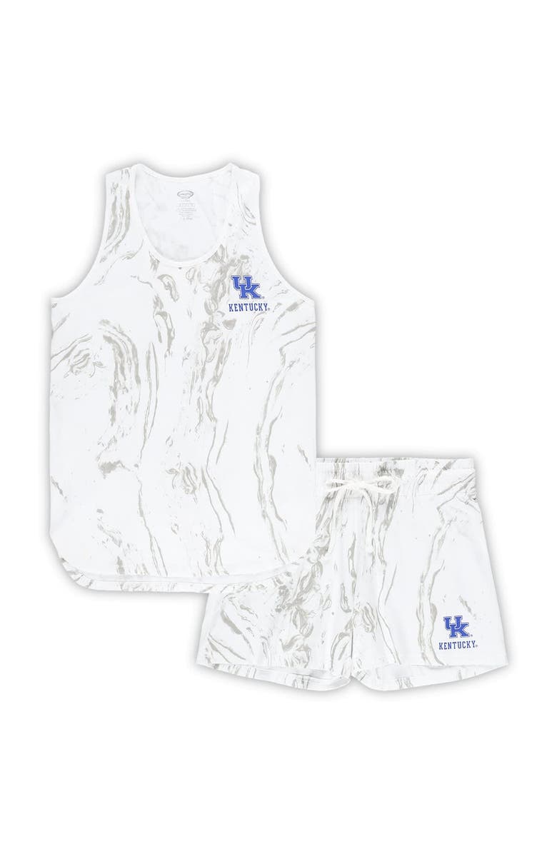 PROFILE Women's Profile White Kentucky Wildcats Plus Size Marble Tank and Shorts Set, Alternate, color, Cream