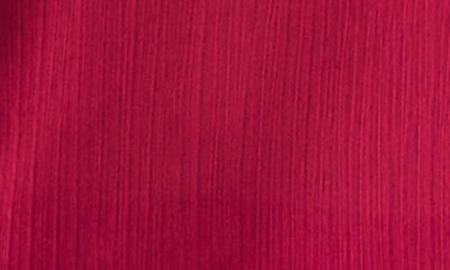 Vince Camuto Double Ruffle Detail Textured Satin Top In Burgundy