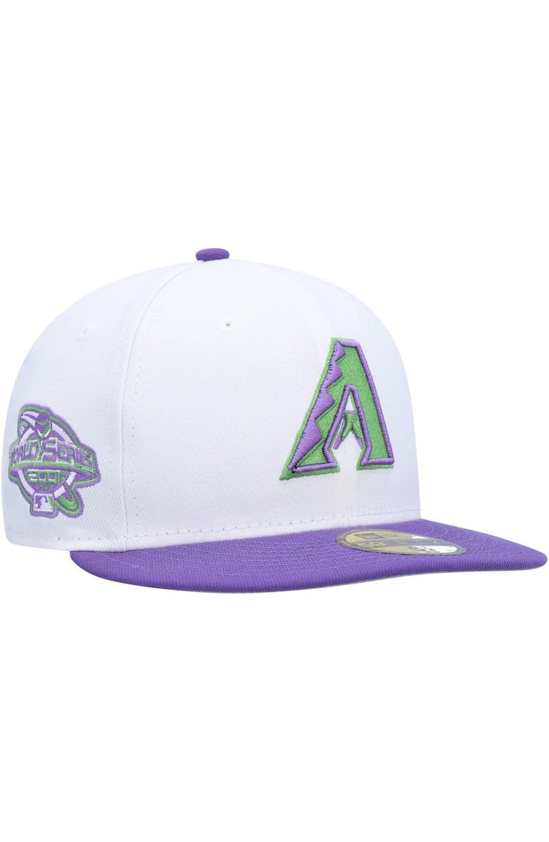 New Era Men's New Era White Arizona Diamondbacks Side Patch 59FIFTY Fitted Hat, Main, color, White