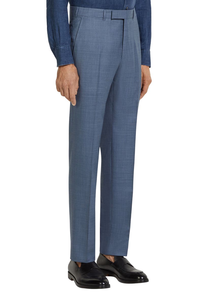 Plaid Centoventimila Wool Suit, Alternate, color, BR BLU CK