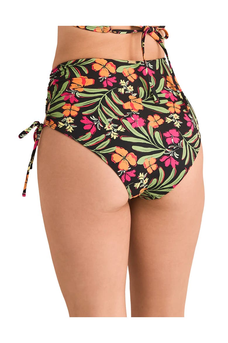 Tatiana Swimwear High-Waist Bikini Bottom, Alternate, color, Tropical black