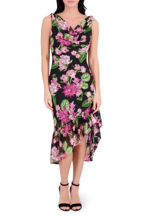 Cowl Neck Midi Dress