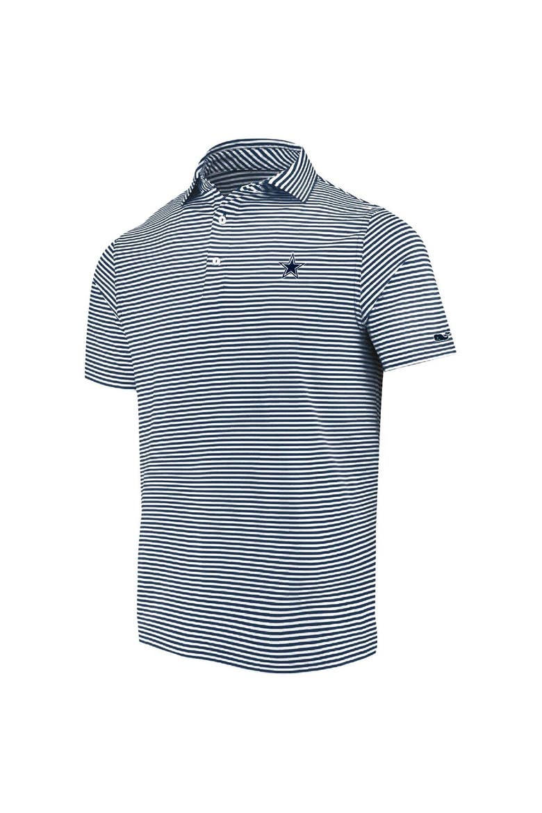 Men's Vineyard Vines Navy/White Dallas Cowboys Team Logo Winstead Stripe Polo, Alternate, color, Navy