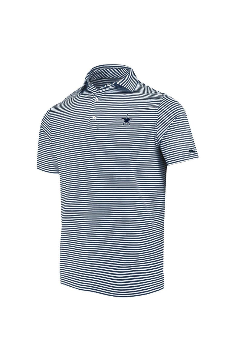 vineyard vines Men's Vineyard Vines Navy/White Dallas Cowboys Team Logo Winstead Stripe Polo, Alternate, color, 