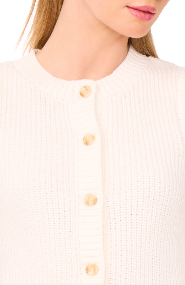 Sleeveless Cotton Cardigan