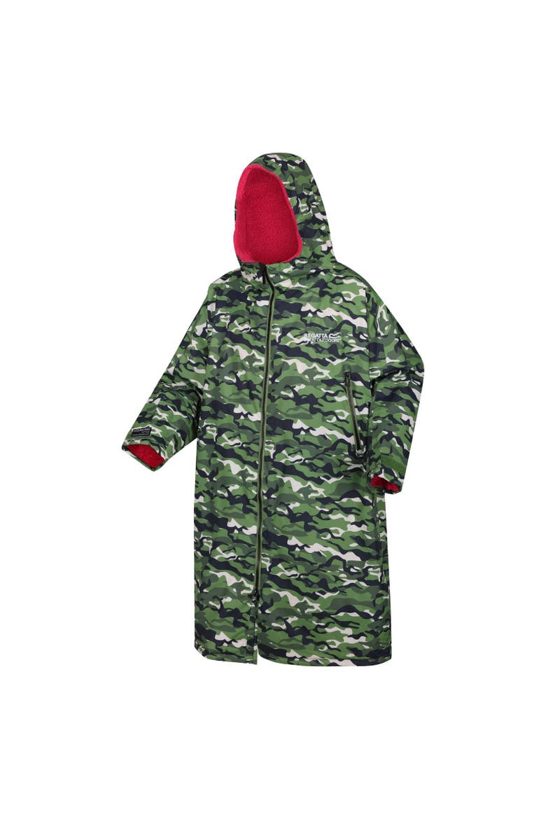 Gender Inclusive Camouflage Oversized Changing Robe, Alternate, color, Cactus Green