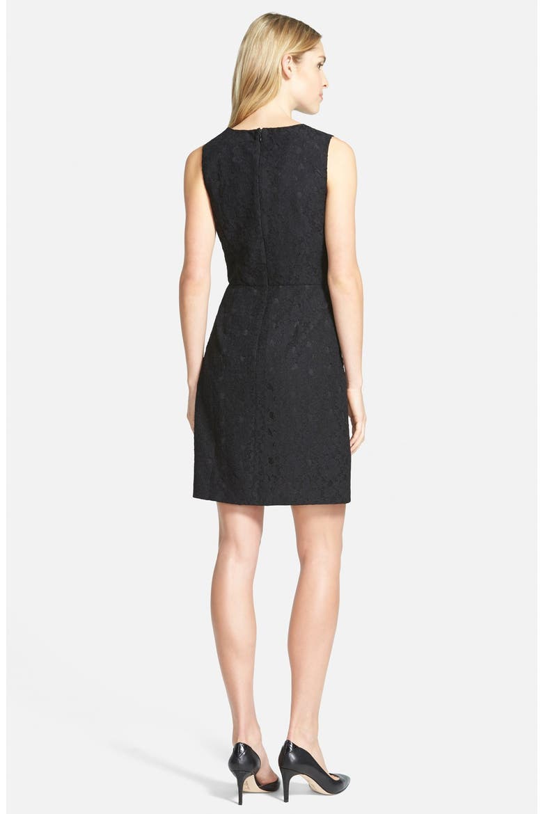 Lace Fit & Flare Dress, Alternate, color, BLACK