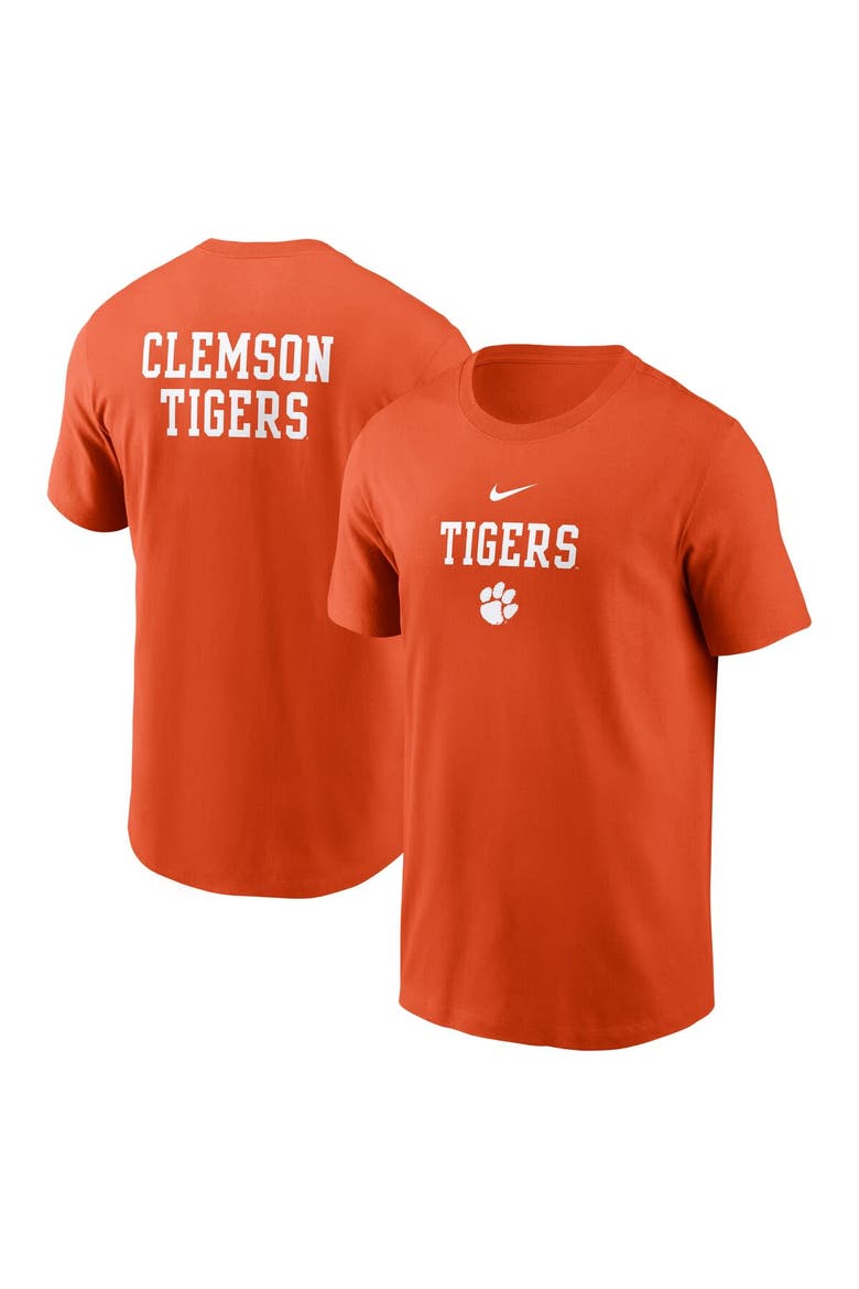 Men's Nike Orange Clemson Tigers 2-Hit Stacked T-Shirt, Main, color, Orange