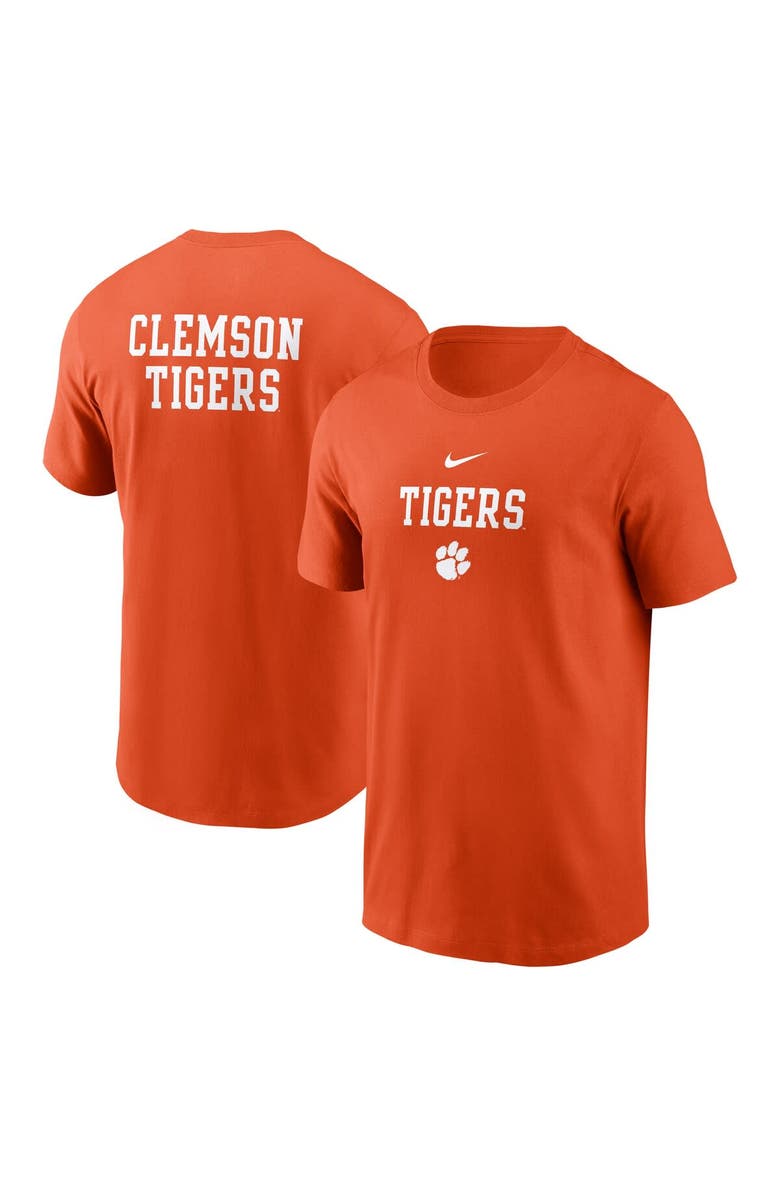 Nike Men's Nike Orange Clemson Tigers 2-Hit Stacked T-Shirt, Main, color, Orange