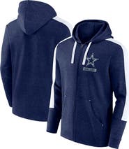 FANATICS Men's Fanatics  Heather Navy Dallas Cowboys Gains Full-Zip Hoodie