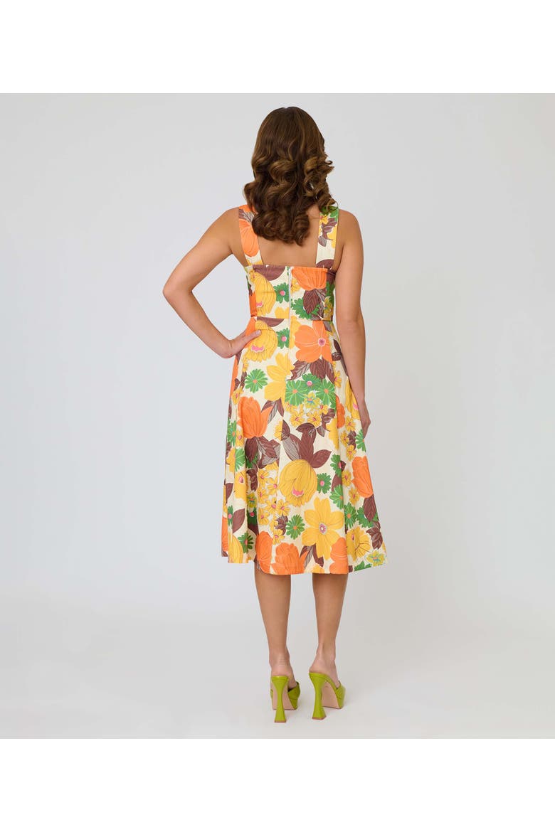 Picnic Perfect Midi Dress, Alternate, color, Orange Floral Print