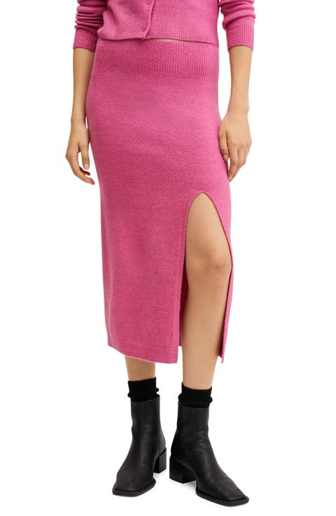 Slit Sweater Skirt