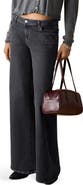 MANGO TEEN Studded Low Rise Wide Leg Jeans