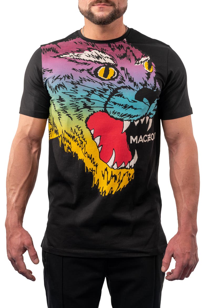 Bite Graphic Tee, Main, color, BLACK